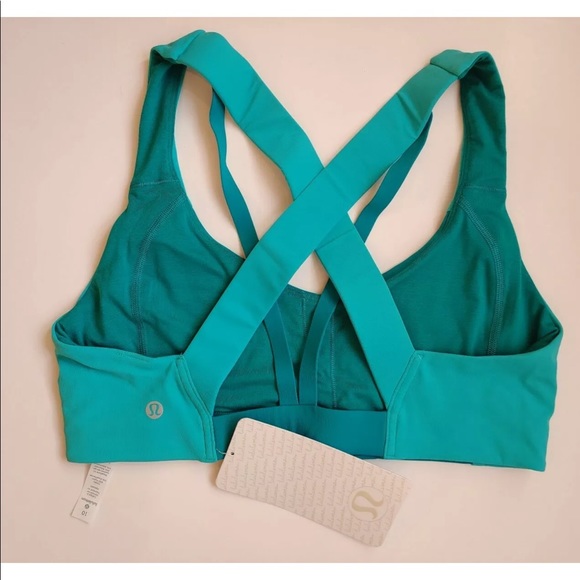 NWT Lululemon Sweat Times Bra - Size 10 - Spirit Green/Eucalyptus - Picture 2 of 3